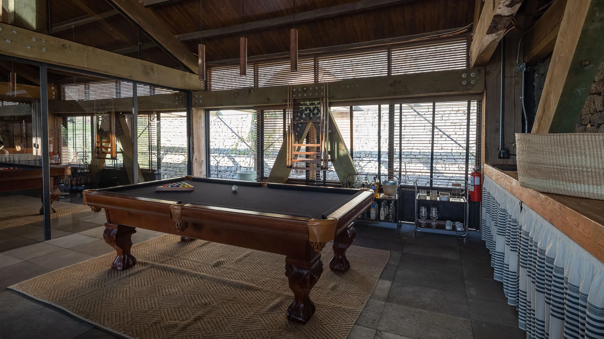The pool table in Ático’s common area